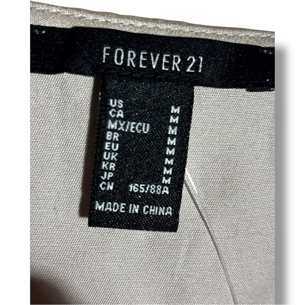 H&M Chic Ivory Satin Skinny Strap Cowl Neck Women's Cropped Camisole Top - Picture 11 of 16